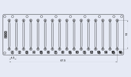 Straight Channel Chips with 16 Parallel Channels - Fluidic 152 -  microfluidic ChipShop